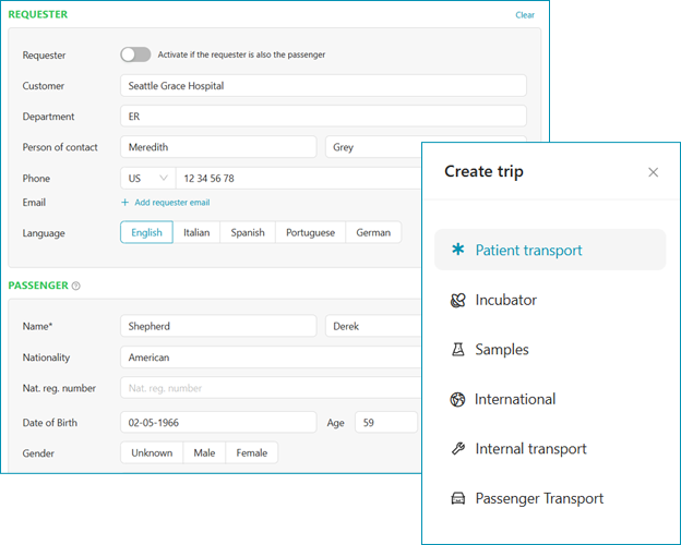 Simplified booking